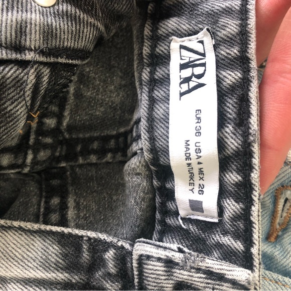 Zara boot cut, split hem high waisted denim jeans - Picture 4 of 4